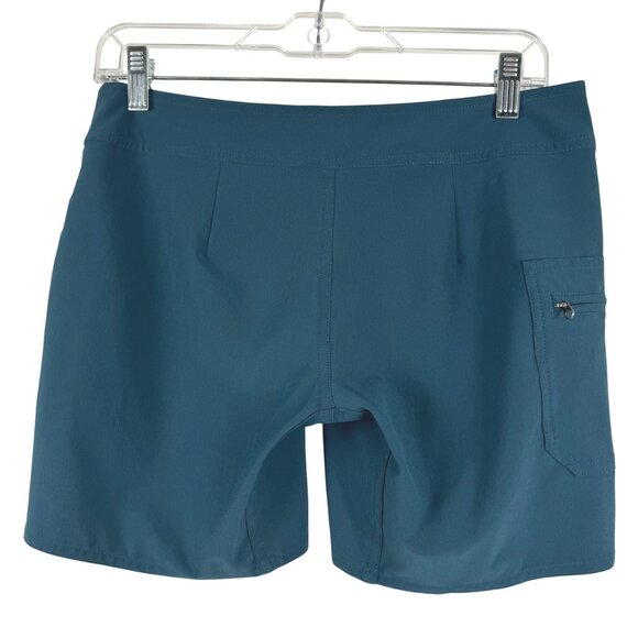 Patagonia Meridian Board Shorts Womens Size 0 Teal Beach Solid SS-1922 - Picture 6 of 10